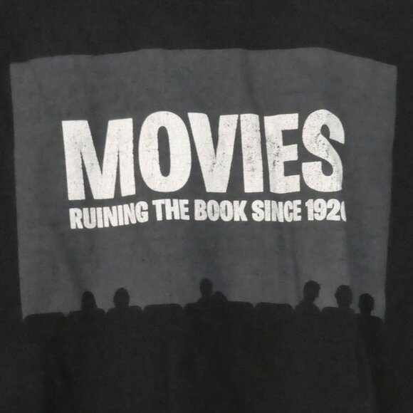 TYPE TEES | medium guys | Black Movies Ruining The Book Since 1920 Graphic Tee - Picture 1 of 13